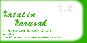 katalin marusak business card